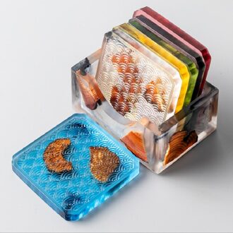 Hars Grenen Onderzetters Hittebestendige Placemats Drinken Mat Thee Koffie Cup Pad Waterdicht Antislip Creatieve Decor Natuurlijke colourful reeks