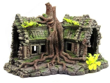 Hars Imitatie Houten Wortel Huis Ruïnes Aquarium Ornament Fish Tank Decoratie Aquarium Accessoires Aquarium Decor