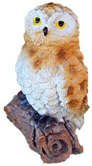 Hars Imitatie Mini Uilen Miniatuur Huis Fairy Garden Micro Landschap Tuin Outdoor Patio Decoratie Plant Potten Bonsai Craft