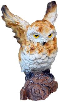 Hars Imitatie Mini Uilen Miniatuur Huis Fairy Garden Micro Landschap Tuin Outdoor Patio Decoratie Plant Potten Bonsai Craft