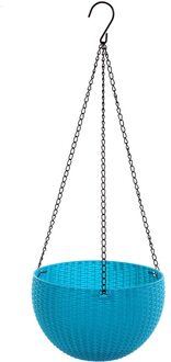 Hars Plant Bloem Opknoping Pot Mand Indoor Plant Hanger Outdoor Opknoping Pot Holder Home Decor Tuin blauw