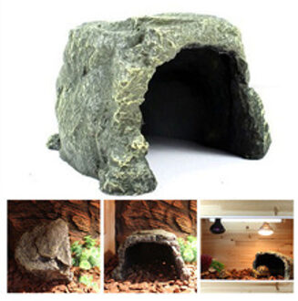 Hars Reptiel Verbergen Rest Cave Praktische Spider Reptiel Verbergen Cave Duurzaam Ornament Reptiel Schuilplaats Spot Huisdier Habitataquarium Reptiel