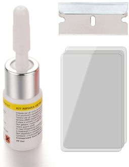 Hars Set Voorruit Diy Glas Kras Reparatie Vloeistof Auto Universele Fixing Tool Vensterglas Venster Crack Reparatie Onderhoud Gereedschap wit