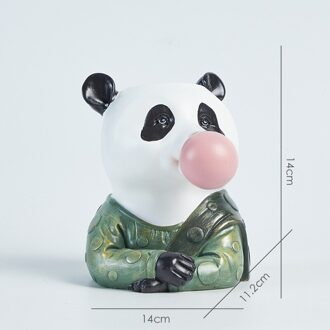 Hars Succulenten Bloem Planter Plant Pot Vazen Mand Cartoon Dier Hoofd Voor Home Decor panda