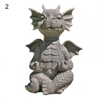 Hars Tuin Standbeeld Model Duurzaam Dragon Vorm Brede Toepassing Decoratieve Leuke Sculptuur Display Voor Yard Decoratie Ornament 2