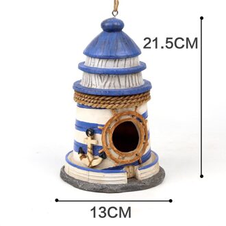 Hars Vogelnest Opknoping Vogelhuisje Papegaai Vogelkooi Tuin Kleine Dier Nest Rustplaats Muur Gemonteerde Outdoor Birdhouse doos licht grijs