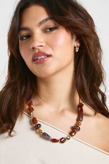 Harskralen Statement Halsketting, Brown - ONE SIZE