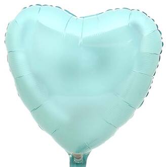 Hart ballon baby blauw