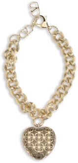 Hart Charm Armband Bruin