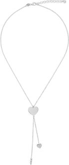 'Hart' Dames 925 Stalen Zilveren Ketting met Hanger - Zilver ZK-7384