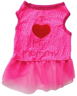 Hart Hond Zomer Jurk Brief Gedrukt Kleine Hond Tops Hond Kat Puppy Kleding T Shirt Jurk Huisdier Kostuums Roze / M