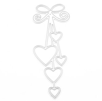 Hart Liefde Hart Strikje Metalen Stansmessen Voor Diy Scrapbooking Album Papier Kaarten Decoratieve Ambachten Embossing Die Cuts