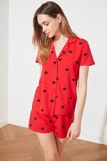 Hart Patroon Gebreide Pyjama