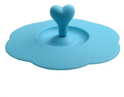 Hart Siliconen Lekvrij Mok Zuig Deksel Cap Luchtdichte Afdichting Cup Cover Milieuvriendelijke blauw
