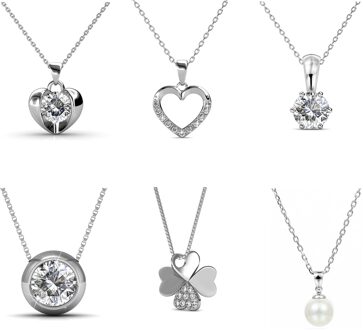 Hartdoos - 14 juwelen - Zilver en Kristal - One Size