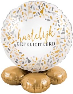Hartelijk gefeliciteerd confetti ballon cadeau