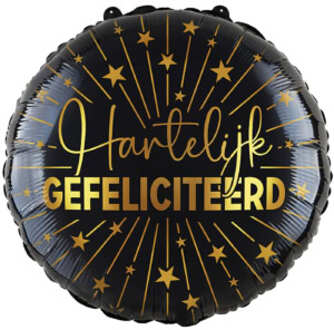 Hartelijk Gefeliciteerd zwart goud