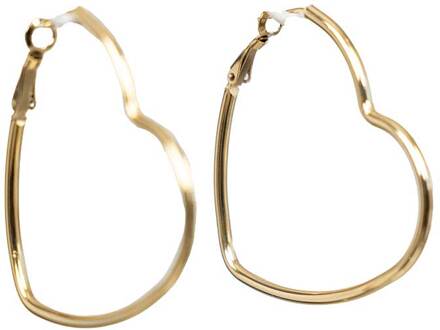 Hartjes oorbellen Heart Hoop  goud - One Size,