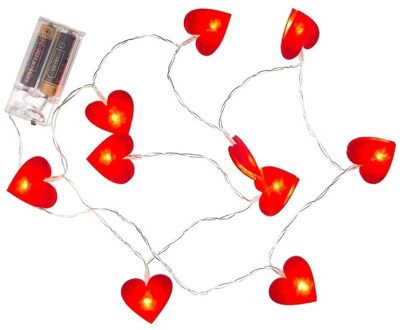 Hartjesslinger - 3x - Valentijns verlichting - 120 cm - versiering