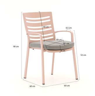 Hartman Alexandra dining tuinstoel stapelbaar - Laagste prijsgarantie! Roze