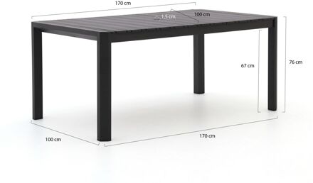Hartman Alexandra dining tuintafel 170x100x75cm - Laagste prijsgarantie! Grijs