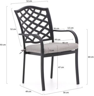 Hartman Berkeley/ROUGH-K ø 115cm dining tuinset 5-delig - Laagste prijsgarantie! Bruin