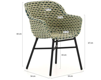 Hartman Delphine dining tuinstoel - Laagste prijsgarantie! Groen