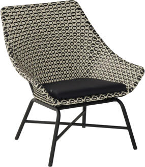 Hartman Delphine Loungestoel - Nouveaux Wicker - Zwart Aluminium Wit