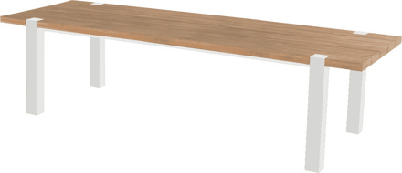 Hartman Esmee Dining Tuintafel Wit 280 Cm - Natural Teak