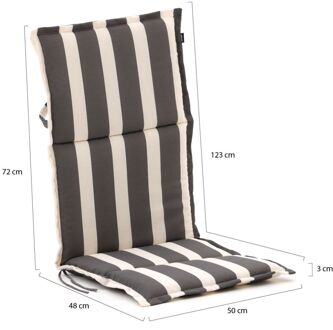 Hartman Fiber tuinkussen hoog 123x50cm - Laagste prijsgarantie! Grijs