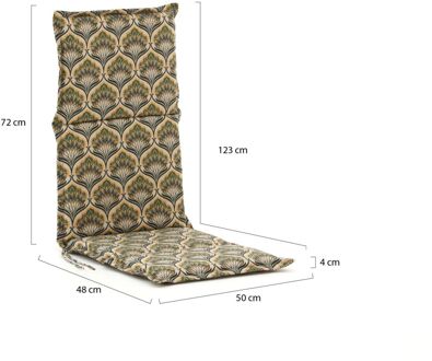 Hartman Fiber tuinkussen hoog 123x50cm - Laagste prijsgarantie! Groen