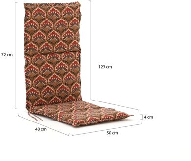 Hartman Fiber tuinkussen hoog 123x50cm - Laagste prijsgarantie! Oranje