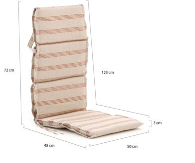 Hartman Fiber tuinkussen hoog 123x50cm - Laagste prijsgarantie! Rood