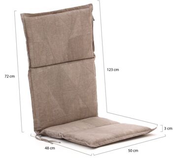 Hartman Fiber tuinkussen hoog 123x50cm - Laagste prijsgarantie! Wit