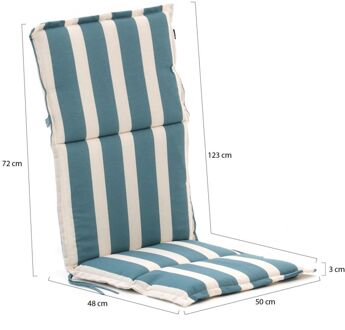 Hartman Fiber tuinkussen hoog 123x50cm - Laagste prijsgarantie! Wit