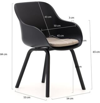 Hartman Le Soleil Element dining tuinstoel - Laagste prijsgarantie! Zwart