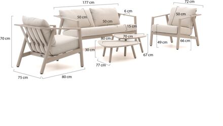 Hartman Rana stoel-bank loungeset 5-delig - Laagste prijsgarantie! Taupe