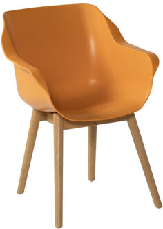 Hartman Sophie Studio dining armstoel - Indian Orange - Teak poot Oranje