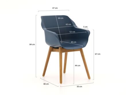 Hartman Sophie Studio/Preston klaptafel ø65cm balkonset 3-delig - Laagste prijsgarantie! Bruin