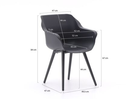 Hartman Sophie Studio/ROUGH-S 90cm dining tuinset 5-delig - Laagste prijsgarantie! Bruin