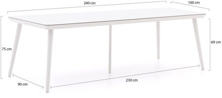 Hartman Sophie Studio Tuintafel HPL Wit - L240 X B100 X H75 Cm