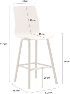 Hartman Sophie Studio Wave barstoel - Laagste prijsgarantie! Wit