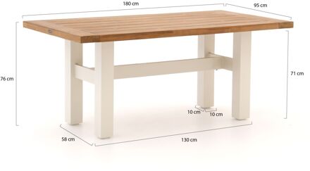 Hartman Sophie Studio/Yasmani 180cm dining tuinset 5-delig - Laagste prijsgarantie! Bruin