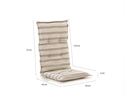 Hartman tuinkussen hoge rug 123x50cm - Laagste prijsgarantie! Groen