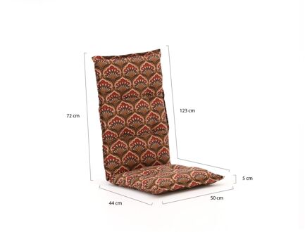 Hartman tuinkussen hoge rug 123x50cm - Laagste prijsgarantie! Oranje