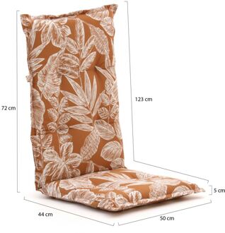 Hartman tuinkussen hoge rug 123x50cm - Laagste prijsgarantie! Taupe