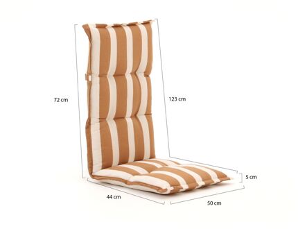 Hartman tuinkussen hoge rug 123x50cm - Laagste prijsgarantie! Wit