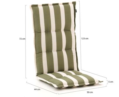 Hartman tuinkussen hoge rug 123x50cm - Laagste prijsgarantie! Wit