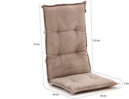 Hartman tuinkussen hoge rug 123x50cm - Laagste prijsgarantie! Wit