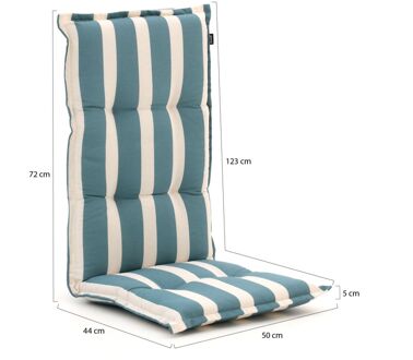 Hartman tuinkussen hoge rug 123x50cm - Laagste prijsgarantie! Wit